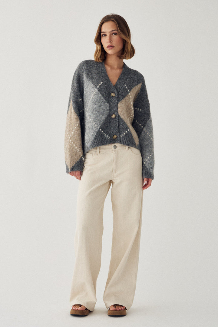 Noella - N-Laiana Knit Cardigan 14670002 - 507 - Grey Mix Cardigans 
