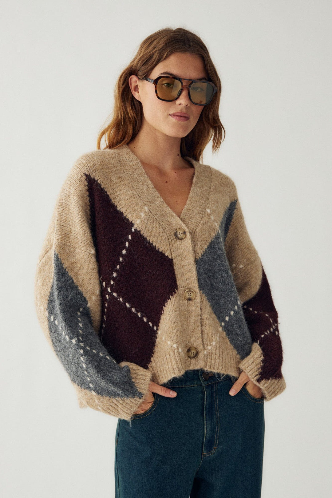 Noella - N-Laiana Knit Cardigan 14670002 - 969 - Sand Melange Cardigans 