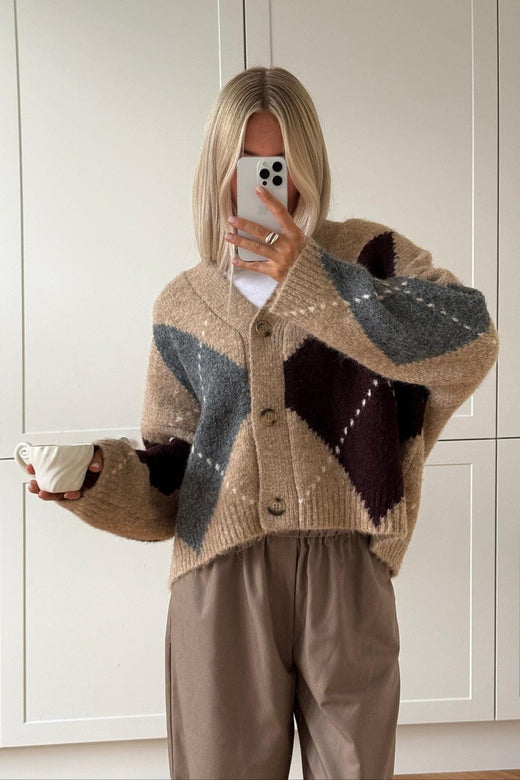 Noella - N-Laiana Knit Cardigan 14670002 - 969 - Sand Melange Cardigans 