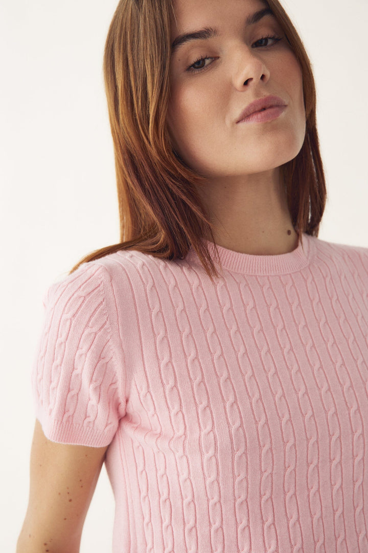 Noella - N-Larette Knit 15260001 - 1279 - Baby Pink Strikbluser 