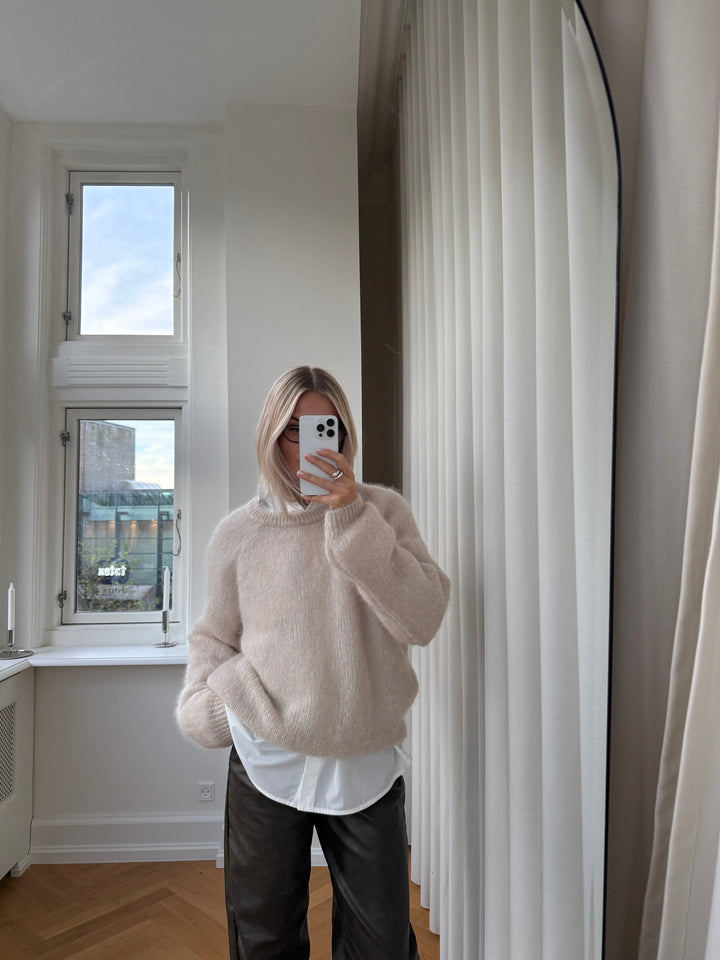 Noella - N-Latora Knit 15250002 - 023 - Beige Strikbluser 