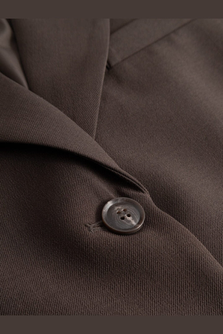 Noella - N-Leanne Crop Blazer 13860006 - 674 - Chocolate