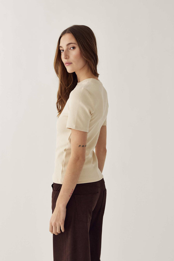 Noella - N-Lidie Ss Top 16510002 - 974 - Ivory T-shirts 