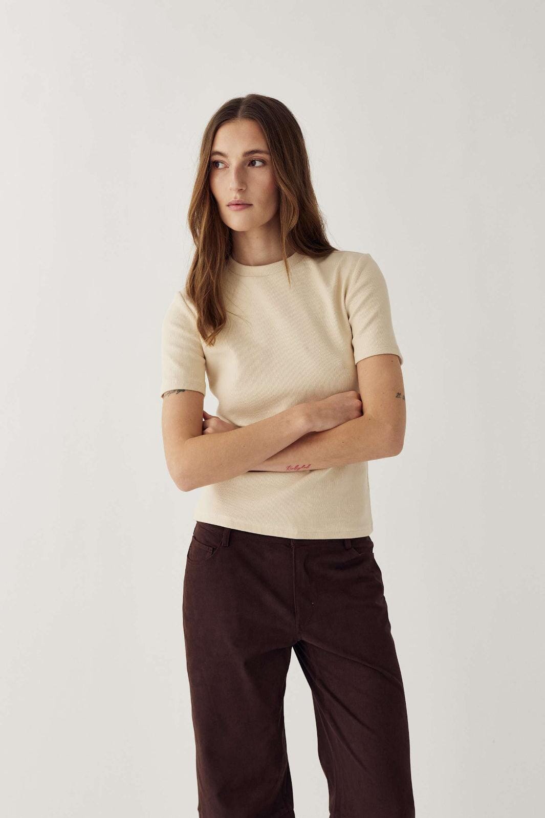 Noella - N-Lidie Ss Top 16510002 - 974 - Ivory T-shirts 