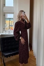 Noella - N-Lilith Ls Top 15910002 - 1473 - Dena Burgundy Print