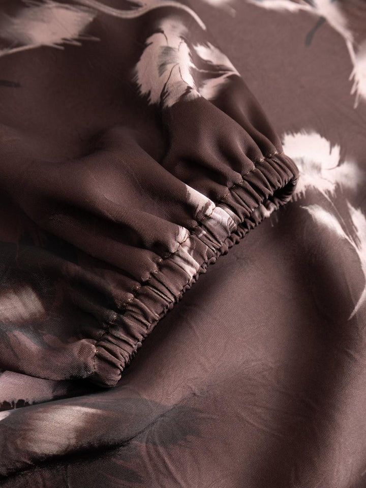 Noella - N-Lilith Ls Top 15910002 - 1473 - Dena Burgundy Print Skjorter 