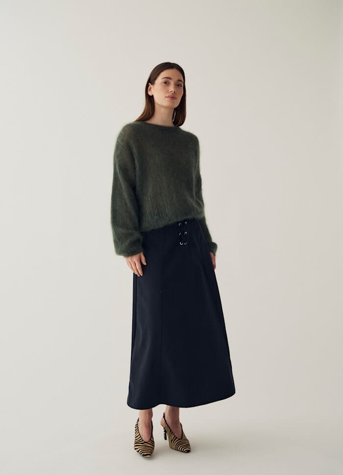 Noella - N-Lillee Knit 17030001 - 984 - Leaf Green Strikbluser 