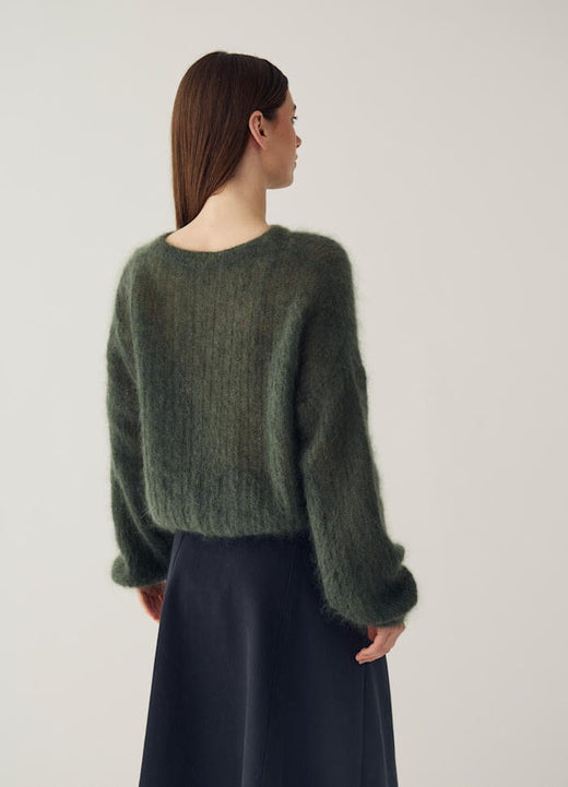 Noella - N-Lillee Knit 17030001 - 984 - Leaf Green Strikbluser 