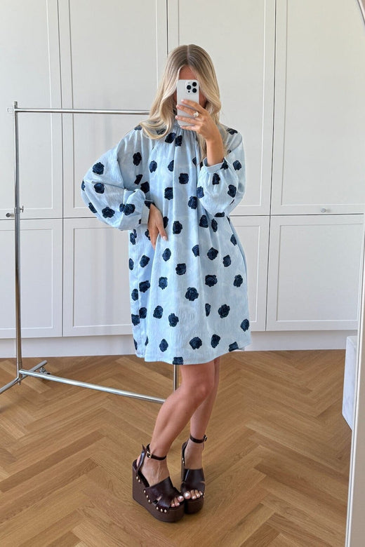 Noella - N-Lorenia Dress 16500001 - 1510 - Delice Blue Print Kjoler 