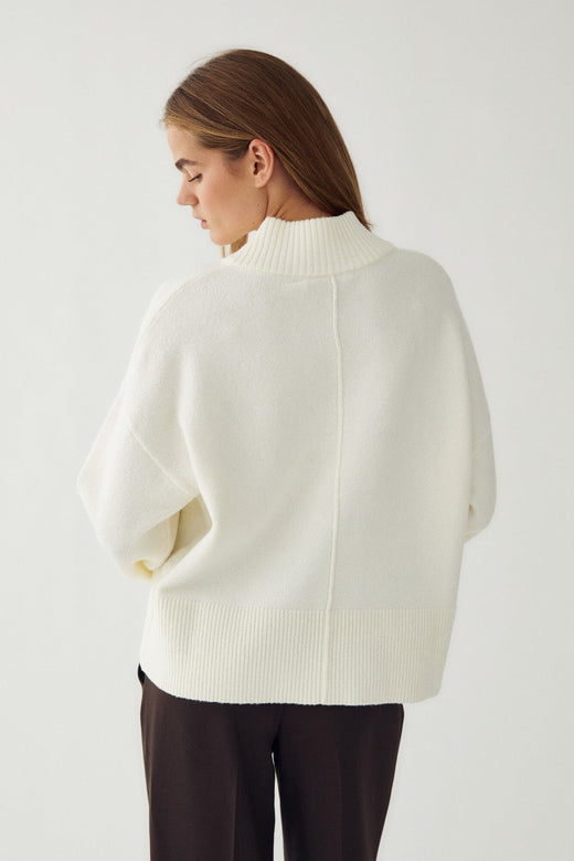 Noella - N-Maidie Knit 16090001 - 006 - Offwhite Strikbluser 