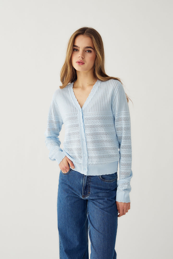 Noella - N-Margrit Knit Cardigan 16040001 - 016 - Light Blue Cardigans 