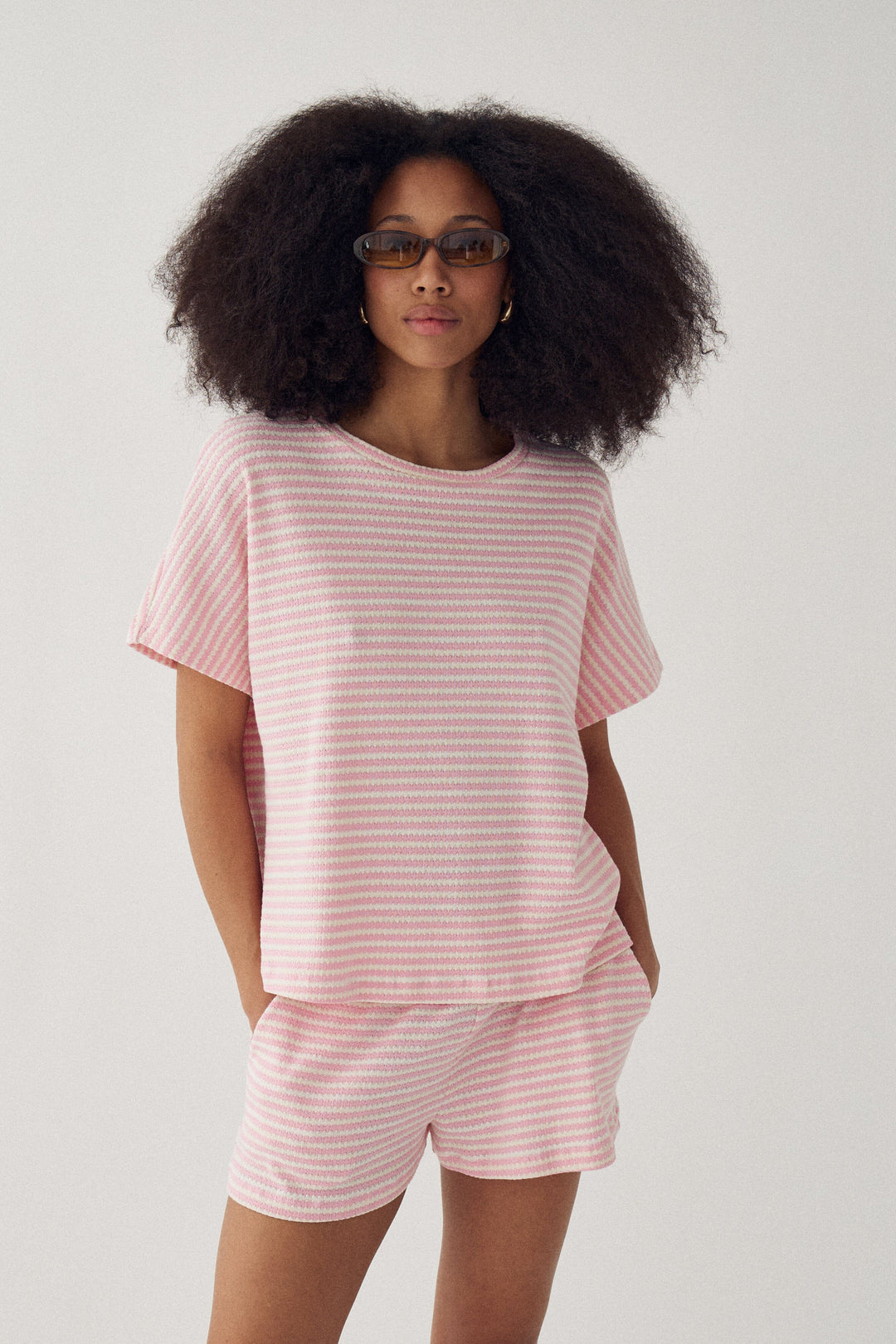 Noella - N-Mariella Shorts 15740002 - 1457 - Danni Blush Stripe Shorts 
