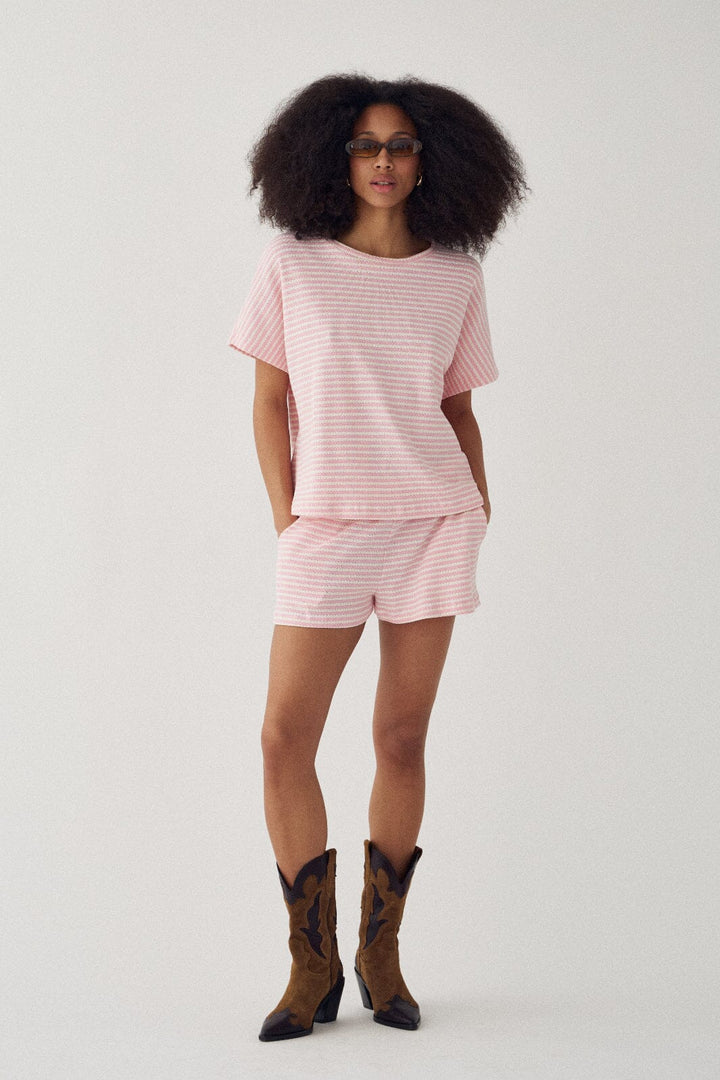 Noella - N-Mariella Shorts 15740002 - 1457 - Danni Blush Stripe Shorts 