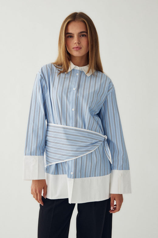 Noella - N-Marinelle Shirt 14300002 - 1398 - Coetta Blue Stripe Skjorter 