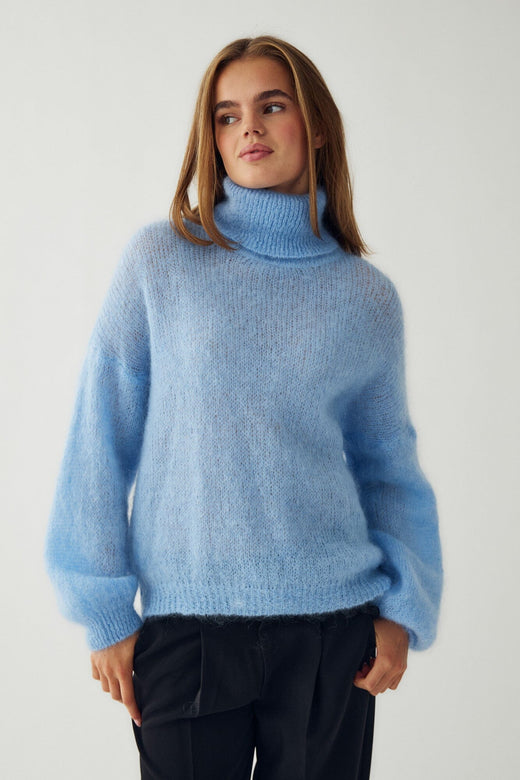 Noella - N-Marlena Knit 15250006 - 1447 - Baby Blue Strikbluser 