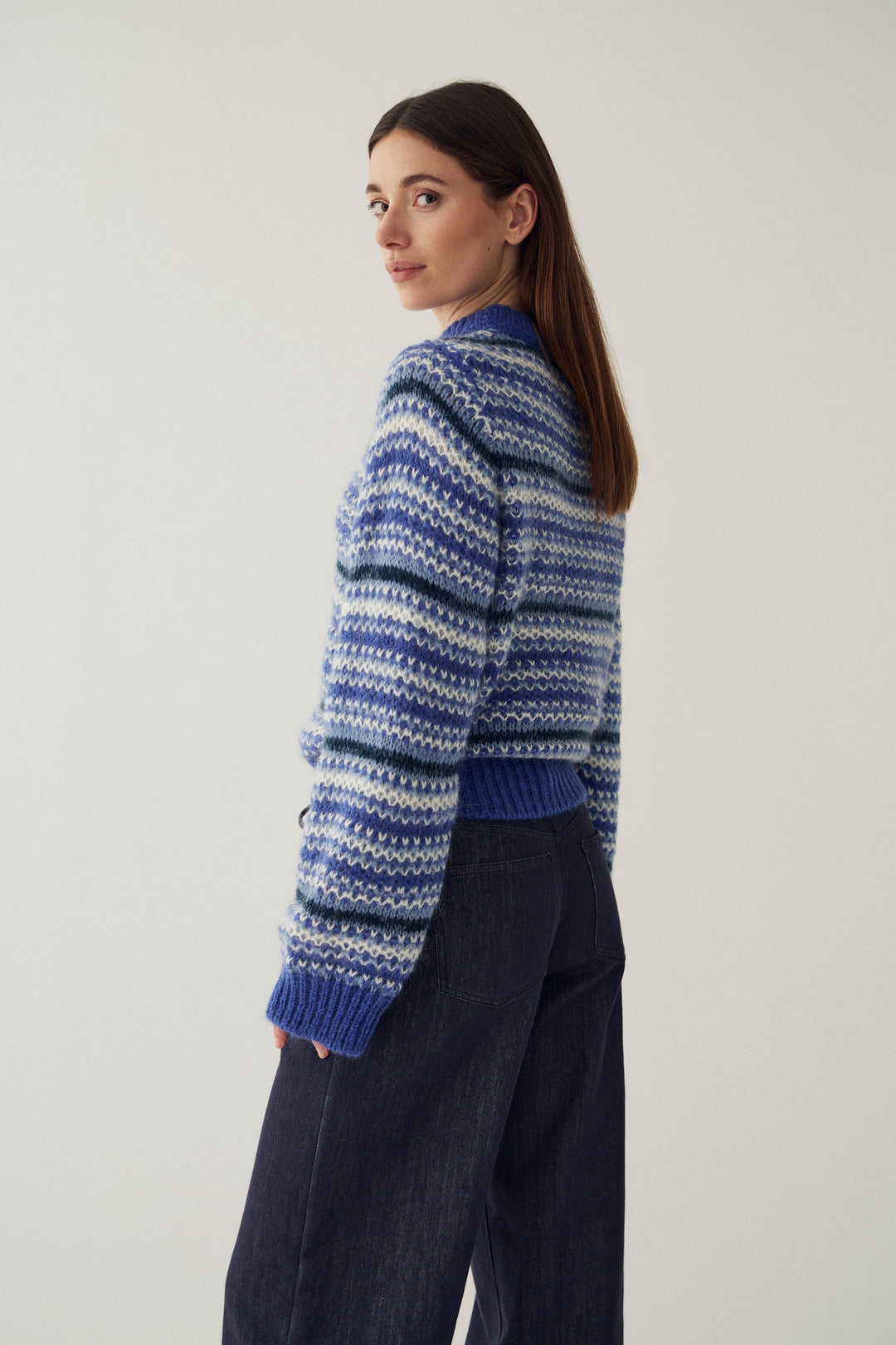 Noella - N-Marth Knit 16800001 - 564 - Blue Mix Strikbluser 
