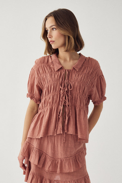 Noella - N-Marty Blouse 15710004 - 1455 - Red Clay Bluser 