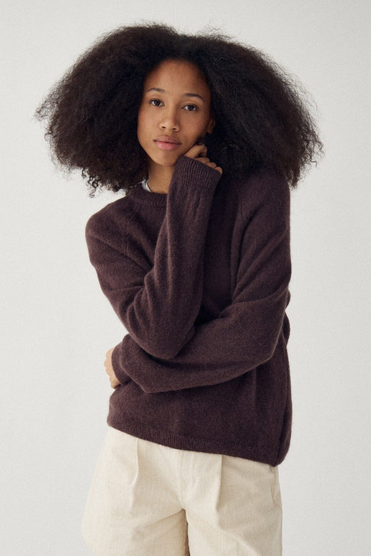 Noella - N-Marve Knit 14900005 - 674 - Chocolate Strikbluser 