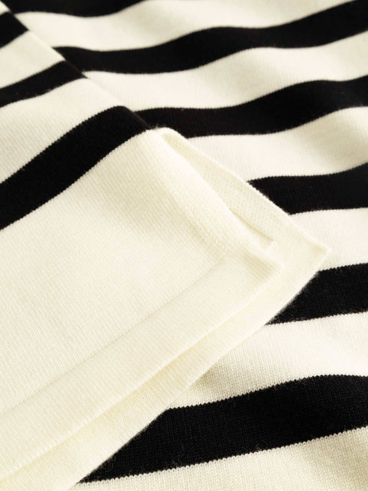 Noella - N-Maryann Knit 15540001 - 1454 - Darryll Black Stripe Strikbluser 