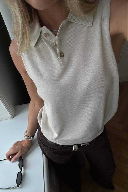 Noella - N-Maxine Sl Knit 14990002 - 1206 - Oyster Strikbluser 