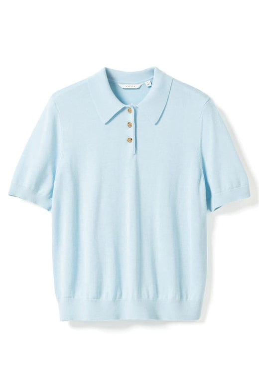 Noella - N-Maxine Ss Knit 14990003 - 975 - Air Blue Strikbluser 