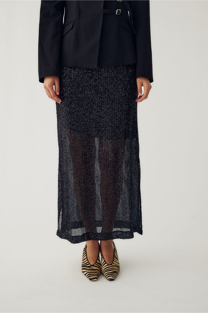 Noella - N-Mela Skirt 14320004 - 004 - Black Nederdele 