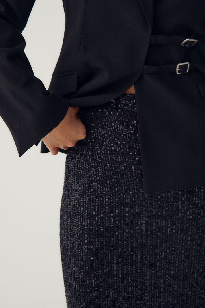 Noella - N-Mela Skirt 14320004 - 004 - Black Nederdele 