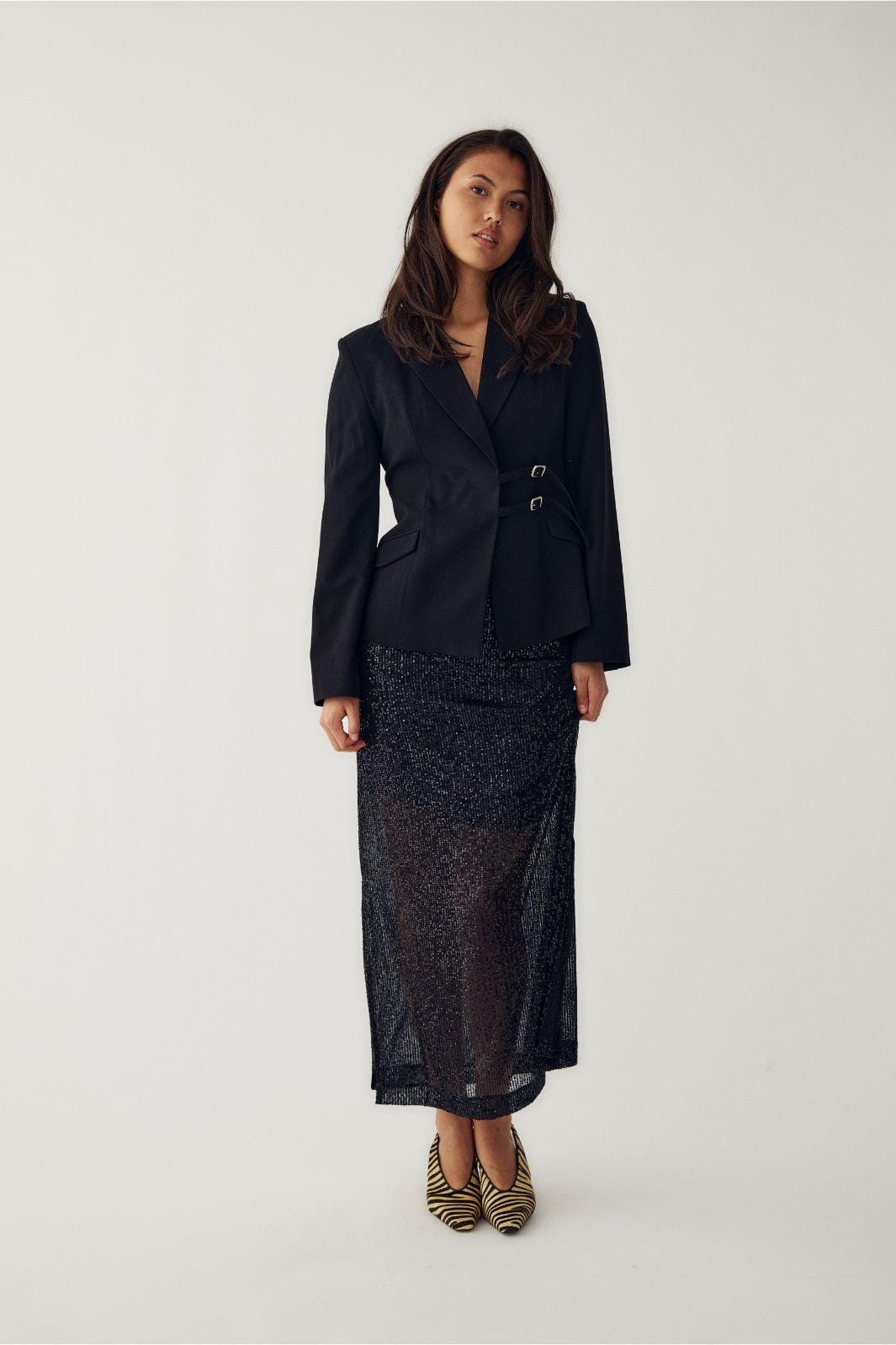 Noella - N-Mela Skirt 14320004 - 004 - Black Nederdele 