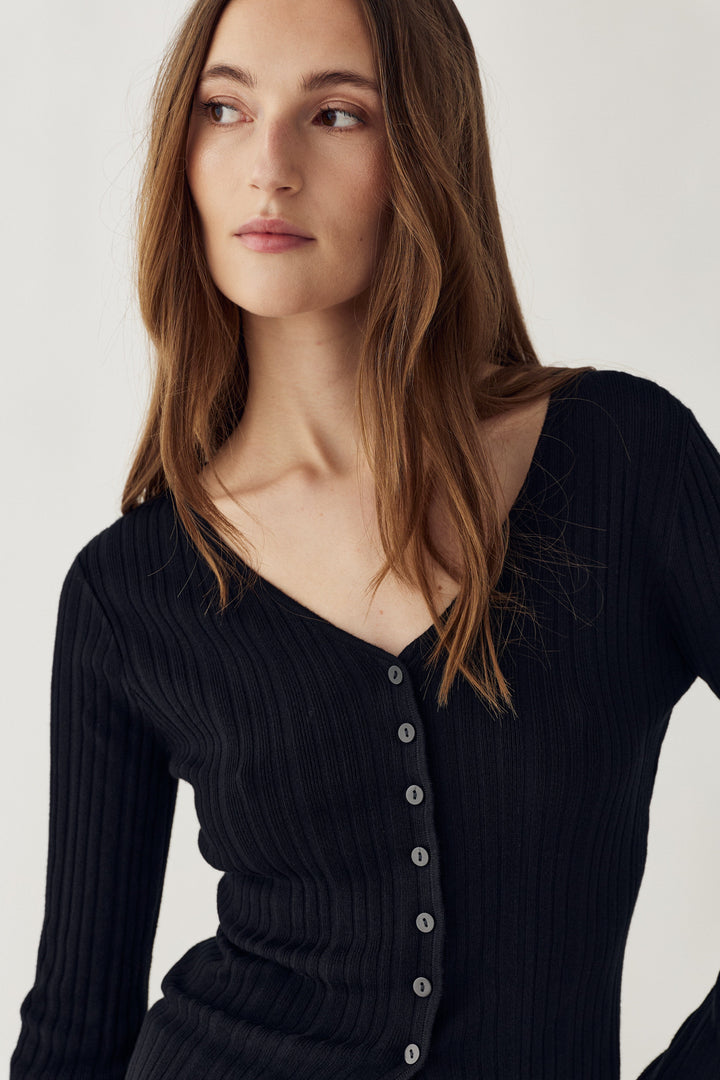 Noella - N-Melvie Top 16520001 - 004 - Black Bluser 