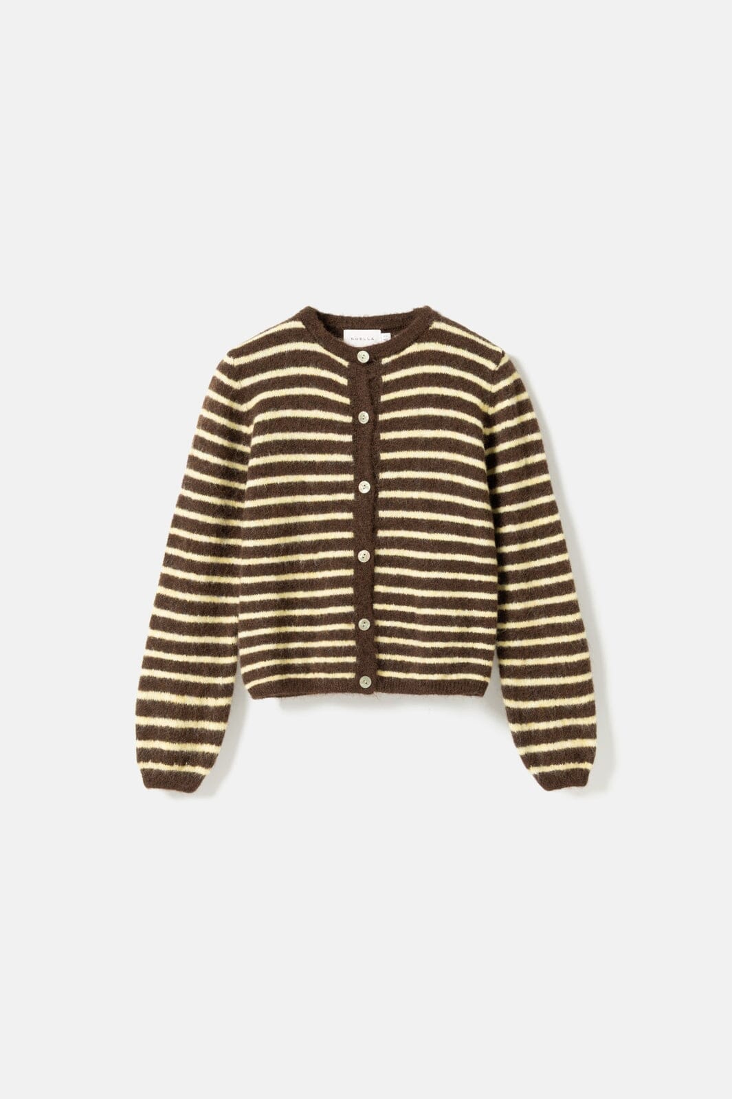 Noella - N-Mertice Knit Cardigan 16570002 - 1536 - Brown Yellow Stripe