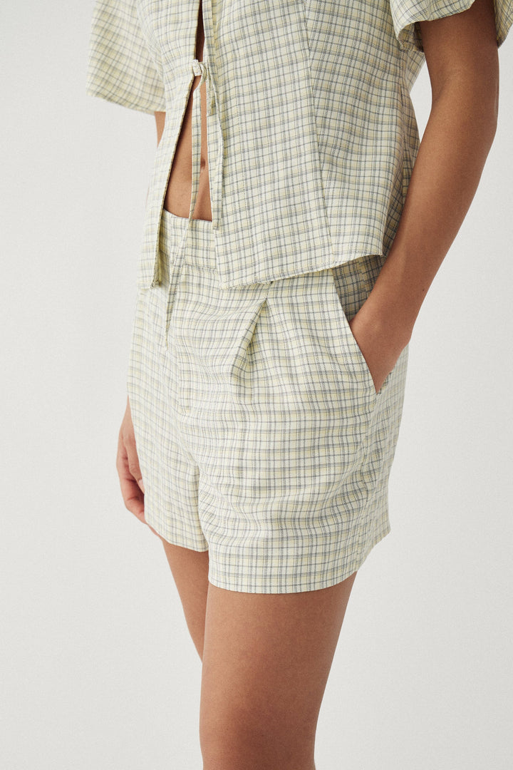 Noella - N-Miko Blouse 15610002 - 1459 - Denny Yellow Check Bluser 