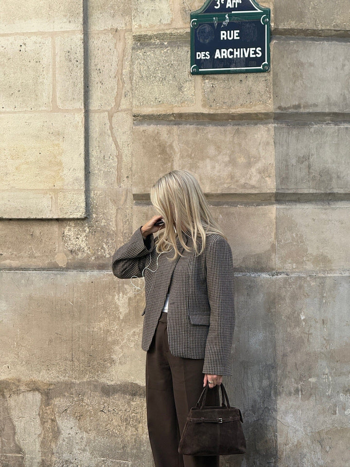 Noella - N-Monique Blazer 18170001 - 530 - Delphia Brown Check Blazere 