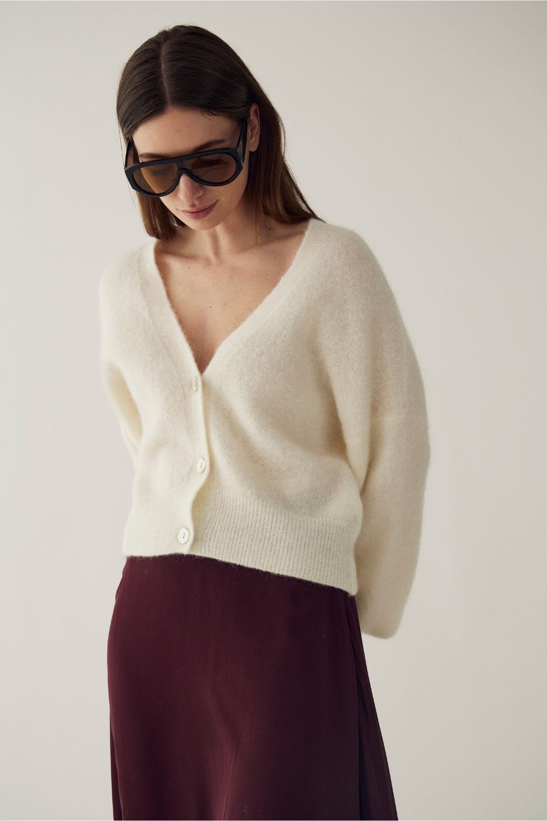 Noella - N-Morene Knit Cardigan 16690002 - 006 - Offwhite Cardigans 