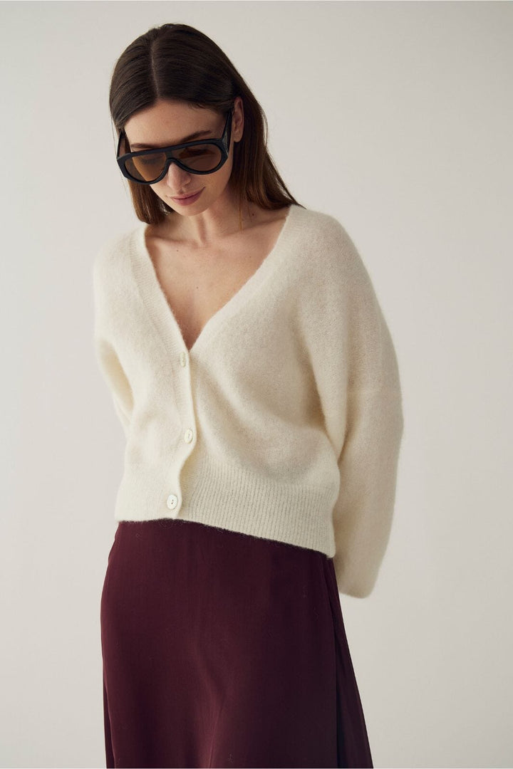 Noella - N-Morene Knit Cardigan 16690002 - 006 - Offwhite Cardigans 