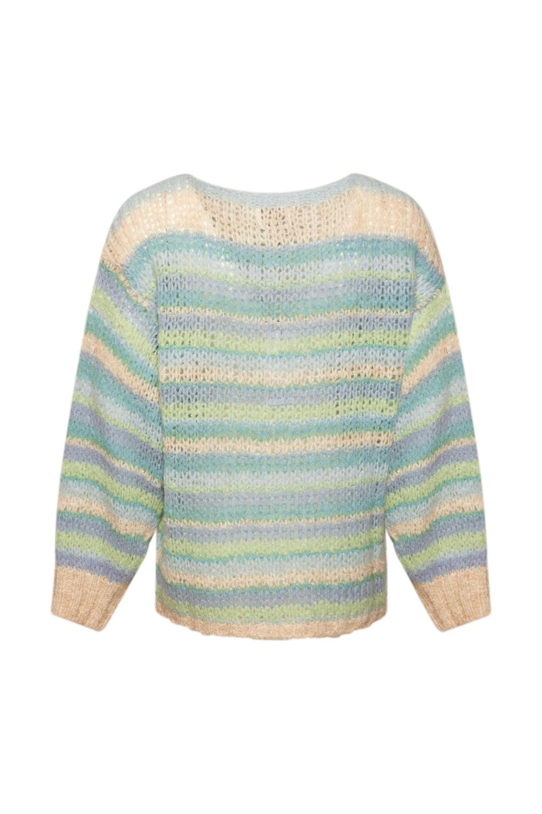 Noella - Pool Knit Sweater - 865 Blue/Green Mix