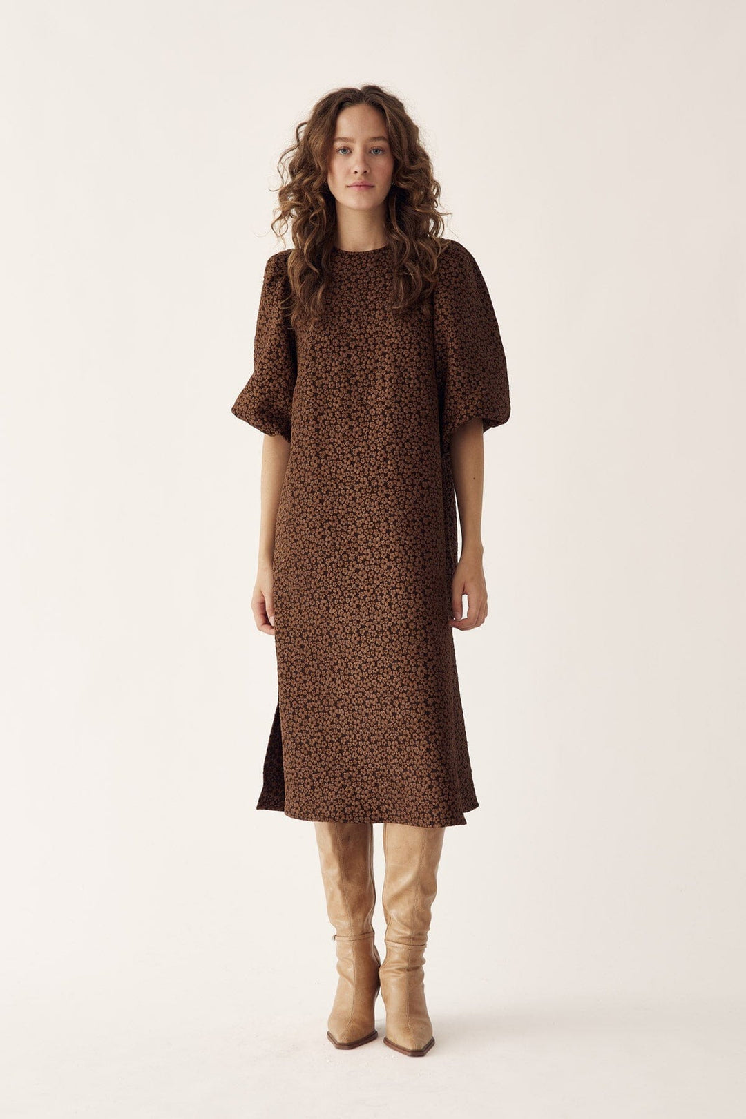 Noella - Reno Pastis Long Dress 12440016 - 674 Chocolate Kjoler 
