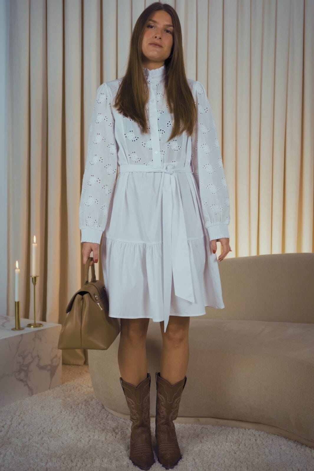 Noella - Rina Shirt Dress - White Kjoler 