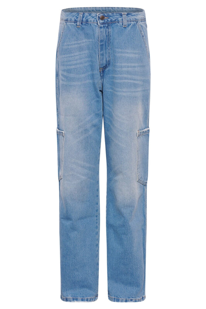 Noella - Rory Cargo Jeans - Light Blue Washed Jeans 