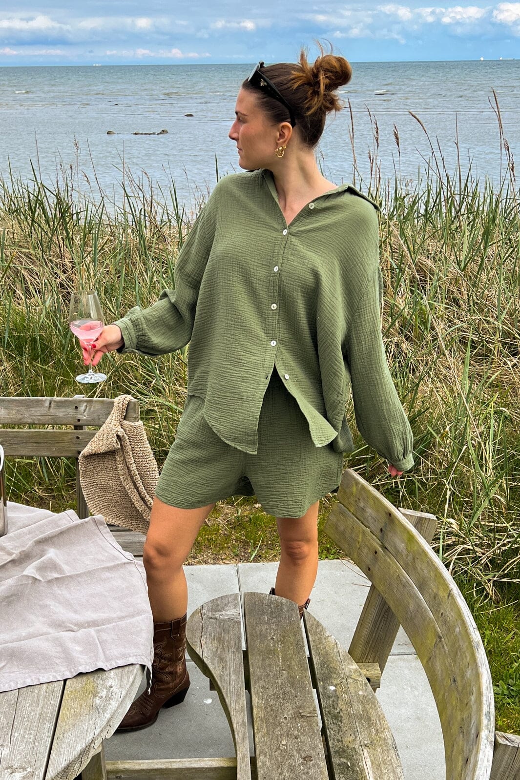 Noella - Suri Shorts - 984 Leaf Green Shorts 