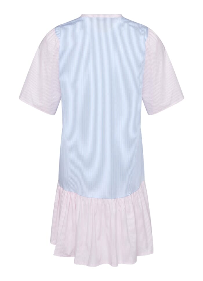 Noella - Taven Dress Poplin - 129 Blue/Rose Stripe Kjoler 