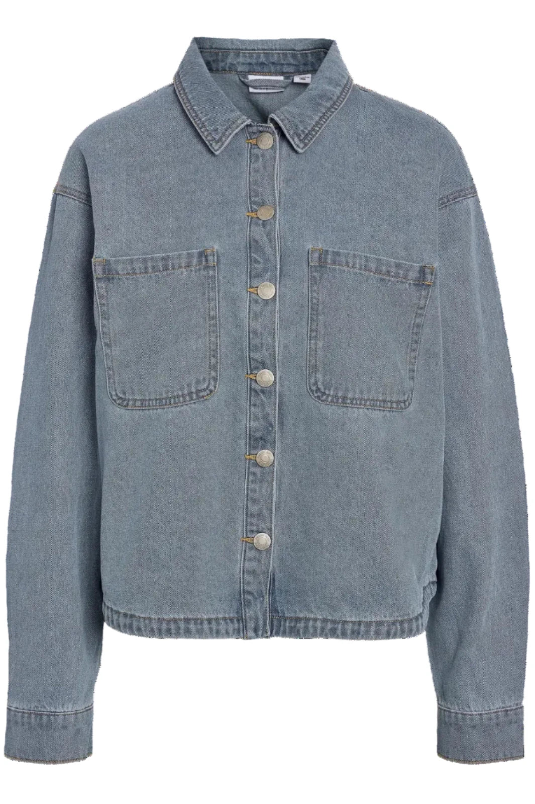 Noisy May - Nmalva L/S Shacket W Fringe Bs039Lb - 4944548 Light Blue Denim Jakker 
