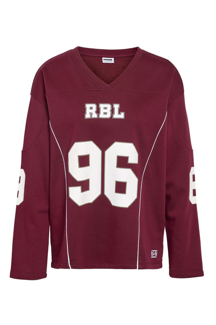 Noisy May - Nmaston L/S V-Neck Sports Sweat Fwd - 4892272 Windsor Wine