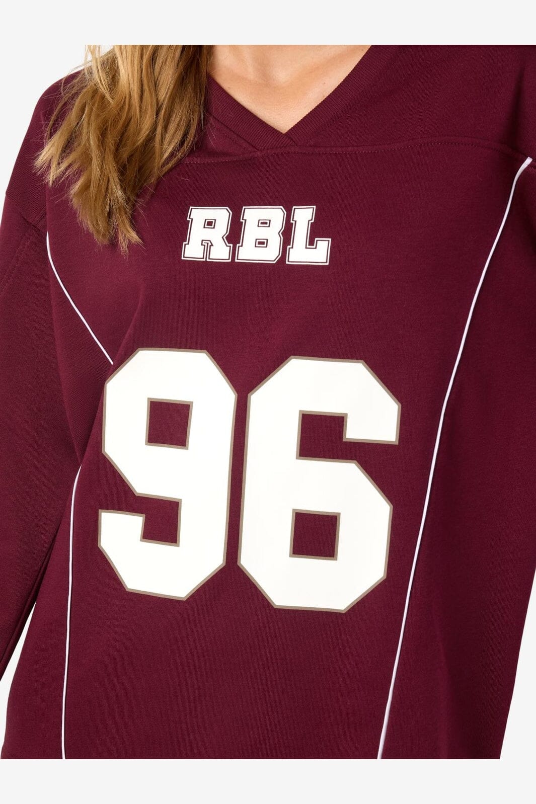 Noisy May - Nmaston L/S V-Neck Sports Sweat Fwd - 4892272 Windsor Wine