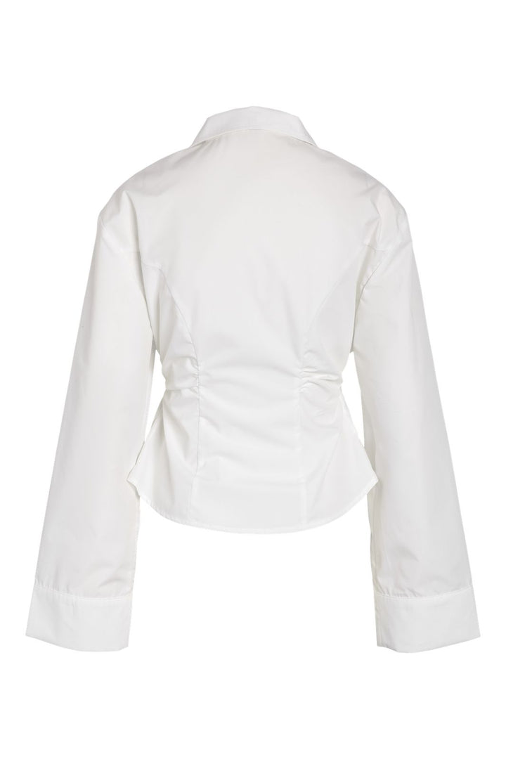 Noisy May - Nmciri L/S Assymetric Closesure Shirt - 5268062 Snow White