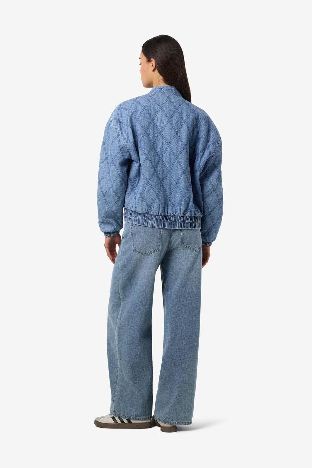 Noisy May - Nmclaire Quilt Denim Jacket - 4806022 Light Blue Denim