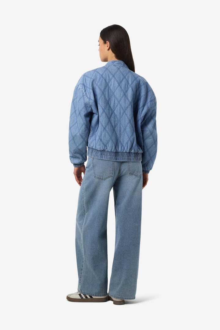 Noisy May - Nmclaire Quilt Denim Jacket - 4806022 Light Blue Denim