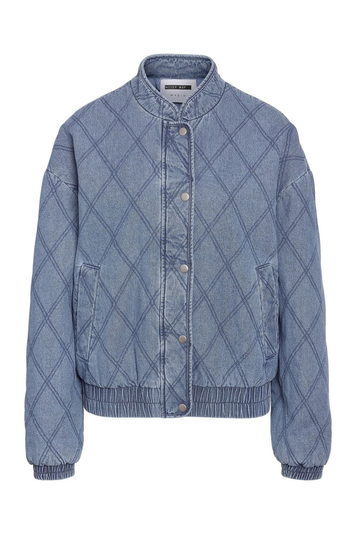 Noisy May - Nmclaire Quilt Denim Jacket - 4806022 Light Blue Denim