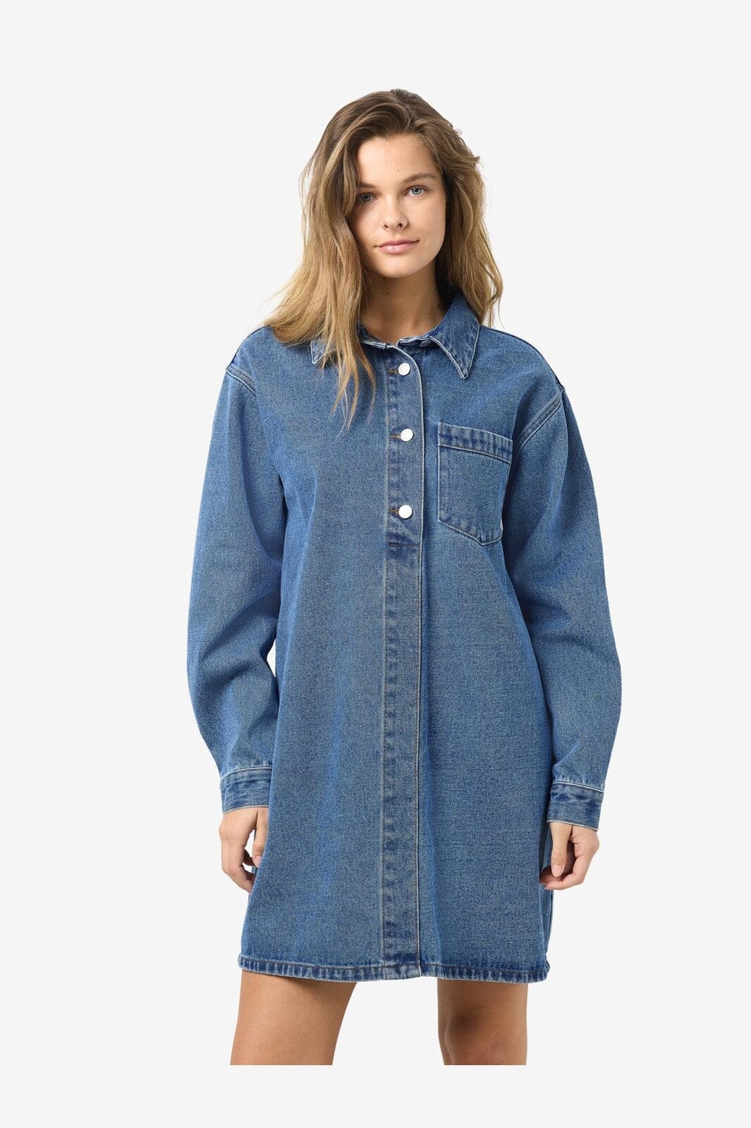 Noisy May - Nmdelilah L/S Regular Dress Vi564Mb - 4801391 Medium Blue Denim