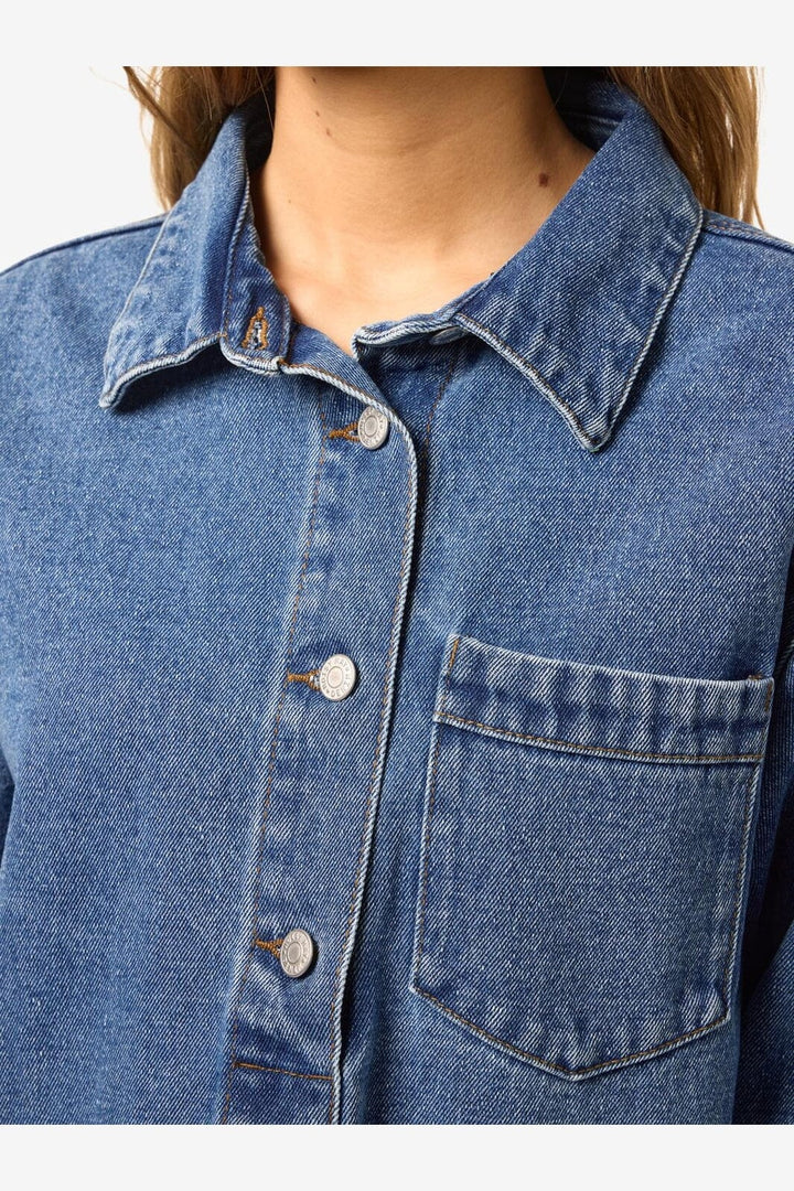 Noisy May - Nmdelilah L/S Regular Dress Vi564Mb - 4801391 Medium Blue Denim