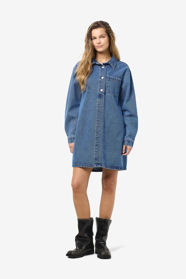 Noisy May - Nmdelilah L/S Regular Dress Vi564Mb - 4801391 Medium Blue Denim